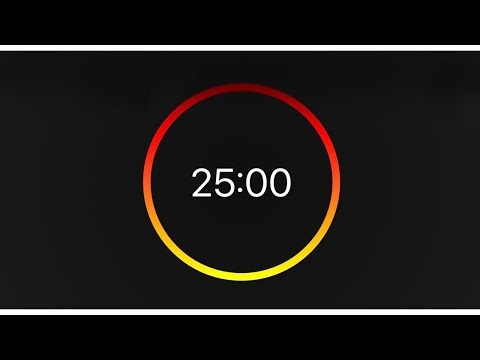 25 Minute Fire Timer 🔥 Pomodoro + Alpha Wave Meditation Music | Beep Alarm