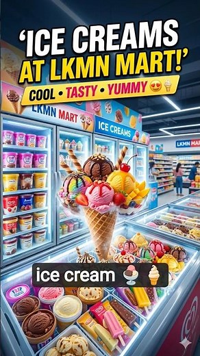 Cool & Tasty Ice Creams at LKMN MART 🍨❄️ #lkmnmart #shoppingfun #lkmn