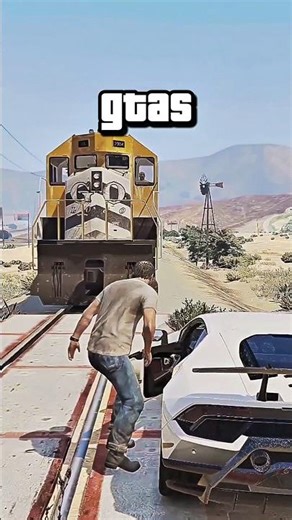 Se Entrar no Carro no Momento Que o TREM PASSAR em Todos os GTAs! 😨 #gta #gtashorts