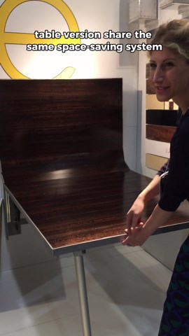 Chair that unfolds and retracts with a simple pull of a string #furniture #spacesavingfurniture