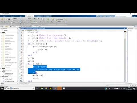 Code for DFT without using built-in functions | MATLAB