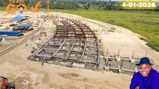 4/01/2026 Current status update as of today regarding the ongoing construction of a 30,000 seater capacity international stadium complex building. Senator Douye Diri, the bishop of prosperity truly in action. | Team GO and Verify