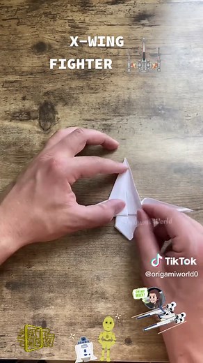 Origami Star Wars #origami #origamitutorial #howtomakeorigami #starwars #xwingfighter #starwarscosplay #battlefront