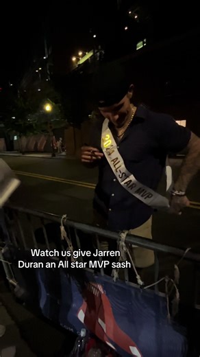 Jarren Duran Receives All-Star MVP Sash