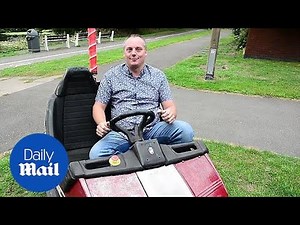 Wacky inventor converts fairground bumper car into an ACTUAL car