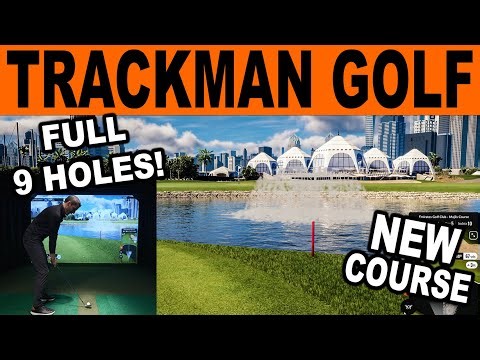 Trackman Golf Simulator - Playing 9 Holes at Emirates Golf Club (Trackman iO)