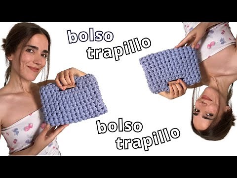 Tutorial bolso de ganchillo con trapillo. Fácil y rápido.
