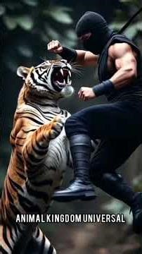Ninja vs Tiger | Japanese Taiko Drums + Tiger Attack Sounds #ai #ninja #tiger