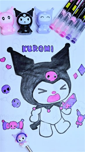 Kuromi Coloring page💗#coloring​ #coloringbook​#coloringpages​ #colorwithme​#relaxingcoloring​