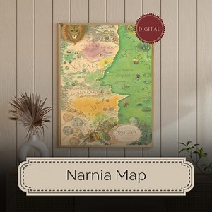 The Ultimate Narnia Map – Ultra High-resolution Digital Download - Narnia - the Chronicles of Narnia - Vintage Fantasy Map - Aslan - Etsy Canada