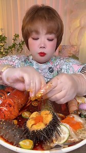 Part 5 Mukbang food 🦞😋🦪 #chinesefood #mukbang #asmr | Eat with Boo