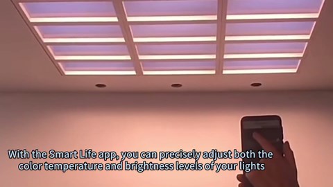 4x2 Ft Smart Blue Sky Light Ceiling Lamp, APP Control and Biological Rhythm Simulate Sunlight Irradiation, Artificial Skylight for Living Room, Bathroom, Office (4x2 Ft)