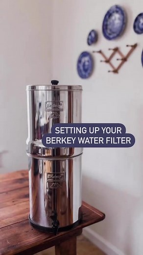We love our Berkey Water Filter! Here’s how to set one up: 1. Put silicon ring on the bottom to prevent sliding 2. Install the handle on the top of the Berkey 3. Install the spigot 4. Fill up your Berkey with water! If yours is brand new, you’ll want to run water through it 2-3 times before drinking from it 😊 I have a whole collection of blog posts and YouTube videos all about our Berkey on farmhouseonboone.com :) #berkeywaterfilter #berkey