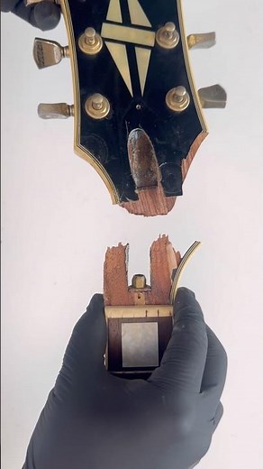 ASMR｜折れたネックのギターを分解する – Disassembling a Broken Neck Guitar (Orville)