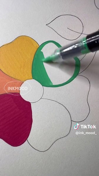 ASMR Flower Drawing and Coloring Experience