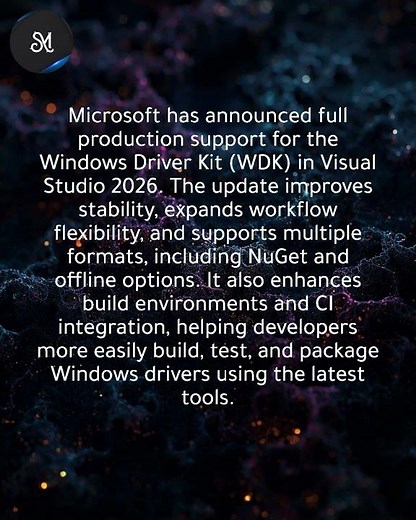 Microsoft adds official Visual Studio 2026 support in latest WDK release