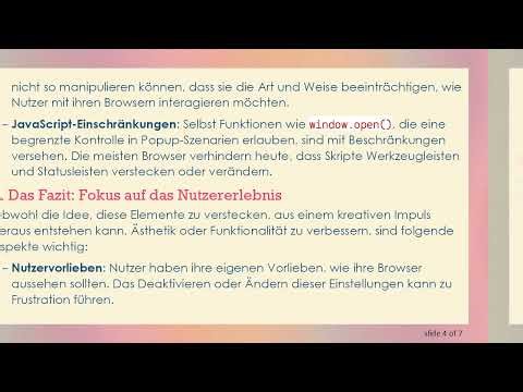 Wie Versteckt man die Browser-Werkzeugleiste und Statusleiste mit JavaScript?