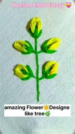 Prettiest & easiest handembroidery flower design #shorts #handembroidery #embroiderydesign