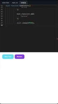 ✨ Floating Bubble Sort Visualization | HTML CSS JavaScript