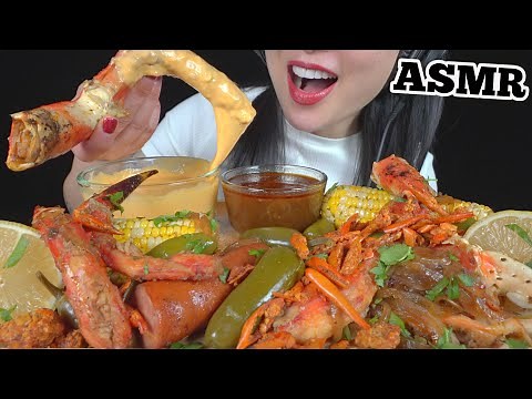 ASMR SEAFOOD BOIL *CHEESE SAUCE (EATING SOUNDS) NO TALKING | SAS-ASMR