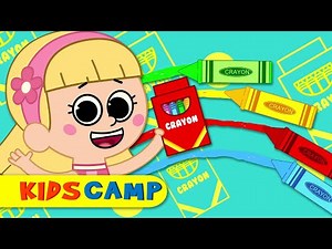 Learn Colors with the Box of Crayons song for children by KidsCamp