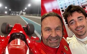 F1, Leclerc guida la Ferrari F2003 GA di Michael Schumacher