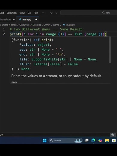 Two Different Ways… Same Result #shorts #python