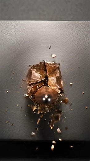 Watch how different bullet sizes get crushed under a powerful hydraulic press! 🔥