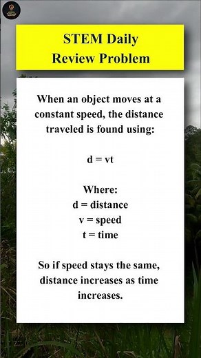 Physics Concept | Distance Equals Speed Times Time #shorts