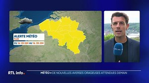 L'IRM a placé la Belgique en code jaune aux averses orageuses