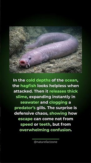 The fish that turns into slime. Hagfish escape predators by releasing thick slime tha...