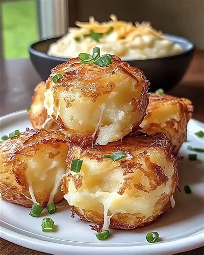 🧀 Fluffy Cheesy Mashed Potato Puffs 😋 Recipe in 💬 👇 Enjoy ❤️ | Betty’s Country Cooking
