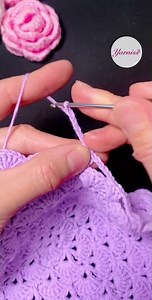 Crochet Fan Stitch Close-Up – Mesmerizing Shell Pattern in Progress 🌸🧵