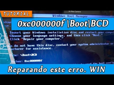 0xc000000f Erro Boot BCD Error Windows Fail Boot - Reparando