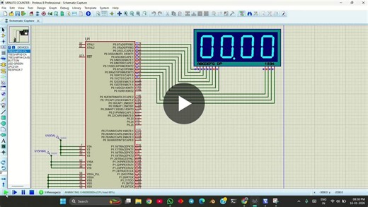 I designed and simulated a Minute and Second Counter using the LPC2129 ARM7 microcontroller, implemented completely in Embedded C. The project displays time in MM:SS format using a 4-digit… | Kishanth S