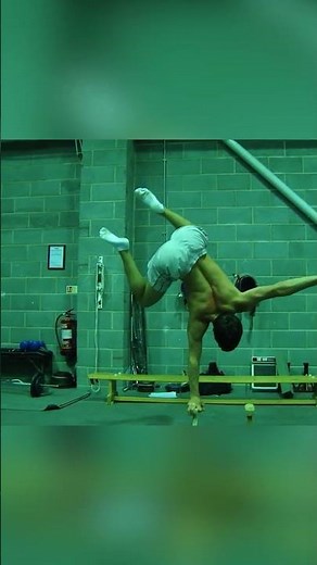 Adult Gymnastics Acrobatics One Arm Handstand on Canes Straddle Hold #gymnastics #acrobatics