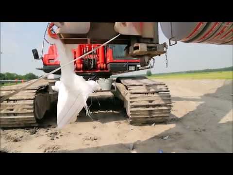 Drainage vertical avec géotextile