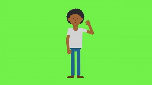 Man, Wave, Hand. Free Stock Video