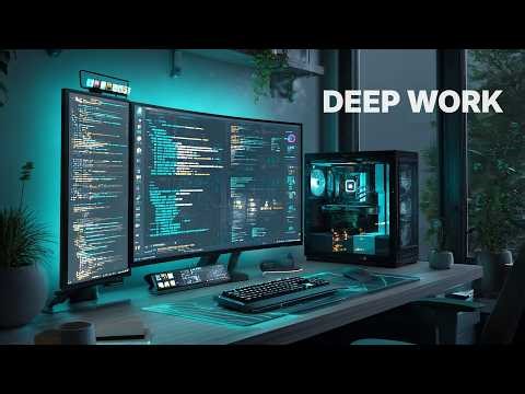 Minimal Night Desk | The Midnight Terminal | Minimal Coding Ambience | Deep Work Music [No Ads]