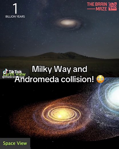 Milky Way And Andromeda Galaxies Collision Simulation