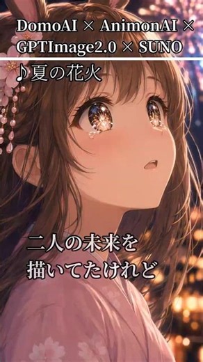 【全てAI生成】3つのAIで作ったフルアニメMV「夏の花火」【DomoAI / Suno / GPTImage2.0】