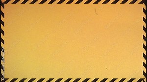 Caution Hazard Background With Twitch/ Animation of a blank warning yellow background with old film tape effect including twitch, noise and glitch