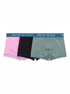 Fruit of the Loom Men's Getaway Collection Trunk Boxer Briefs, 3-Pack
