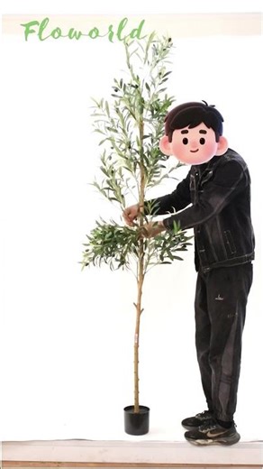 7ft artificial olive tree installation