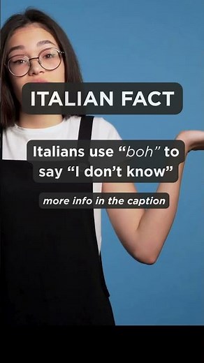Italians say “BOH” all the time… but what does it really mean? 🤔🇮🇹 #shorts