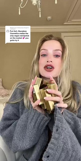 Hourglass Lipsticks: Stunning Vegan Red Pigments without Carmine