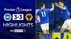 Brighton 3-3 Wolves: Lewis Dunk nets equaliser as Seagulls draw for the eighth time this season