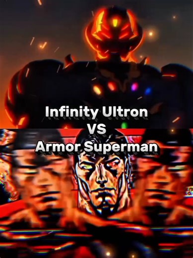 Infinity Ultron VS Cosmic Armor Superman #marvel #DC #edit #vs