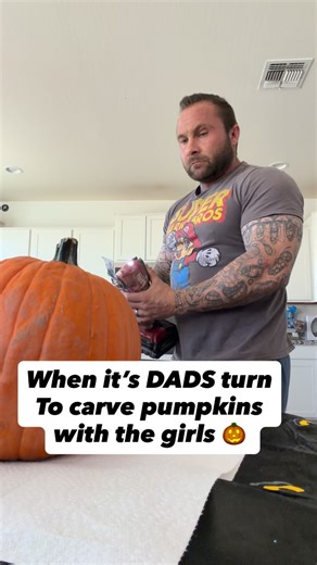5.2K views · 75 reactions | Girl dad carving pumpkins  #girldad #construction #plumber #work #halloween #funny #family #mexicana #americano #familia | Mikey Genchi | Facebook