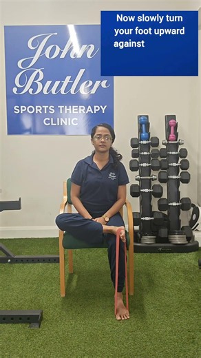 Ankle inversion with resistance band